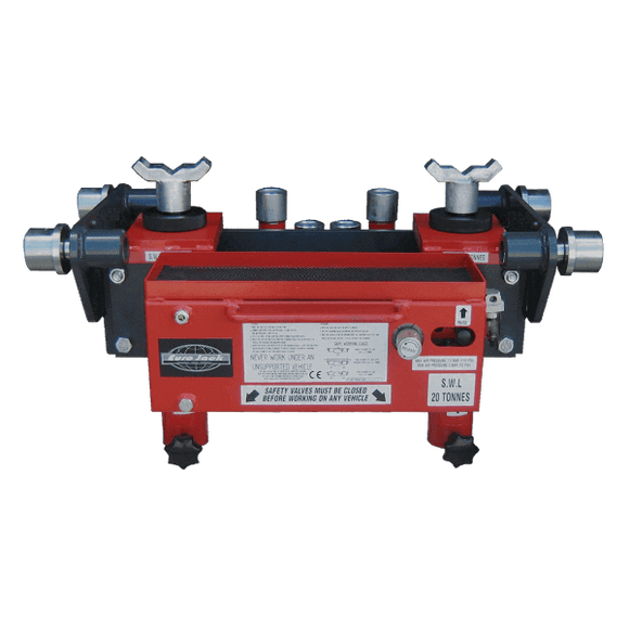 Hydraulic Pit Jack, 20T, Twin Ram with Mechanical Safety