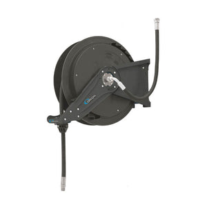 ORION Open Air/Water Hose Reel, 3/8" x 15m. A quality and very tidy enclosed auto-retractable air/water hose reel, which is primarily used in automotive workshops.