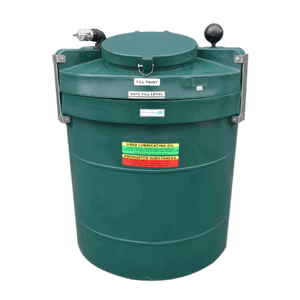 Plastic Bunded Waste Oil Tank Assembly, 1000L – A rain resistant 1,000L waste oil tank & bund with accompanying joining brackets, level float, and suction tube, which meets NZ standards for waste oil storage.