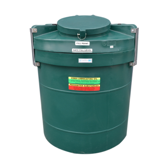 Plastic Bunded Waste Oil Tank, 1000L – A rain resistant tank & bund with accompanying joining brackets, which meets New Zealand standards for waste oil storage. This model has a 1,000L capacity.